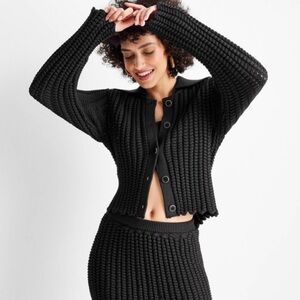 NWT | Future Collective x Jeneé Naylor | Braided Button-Front Collared Cardigan